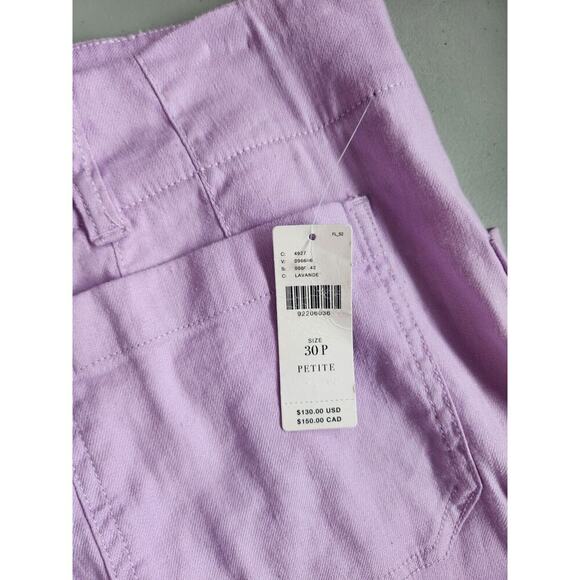 NWT thropologie The Colette Cropped Wide-Leg Linen Pants Sz 30P Lavender 7B408 - Picture 10 of 16